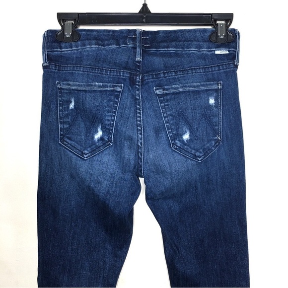 MOTHER The Looker Dark Grafitti Distressed Jeans - Picture 7 of 16